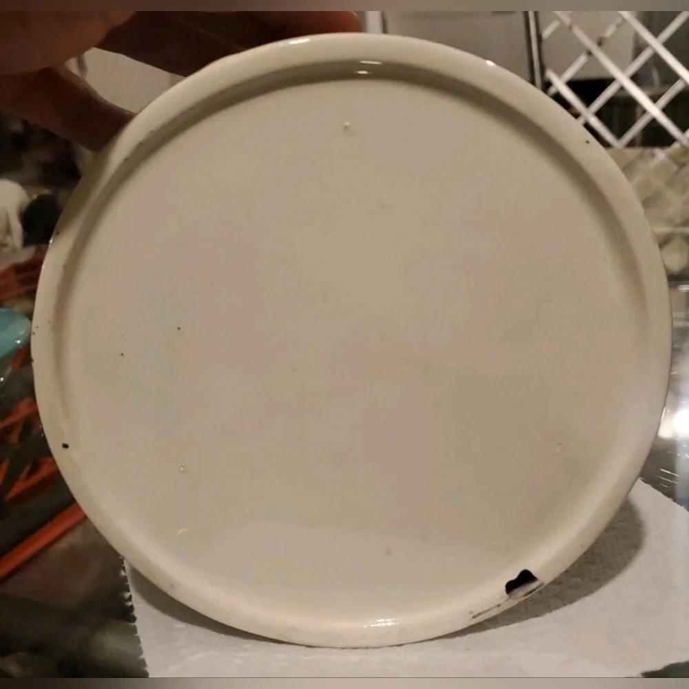Ceramic Dog Treat Jar with Blue and Gray Accents